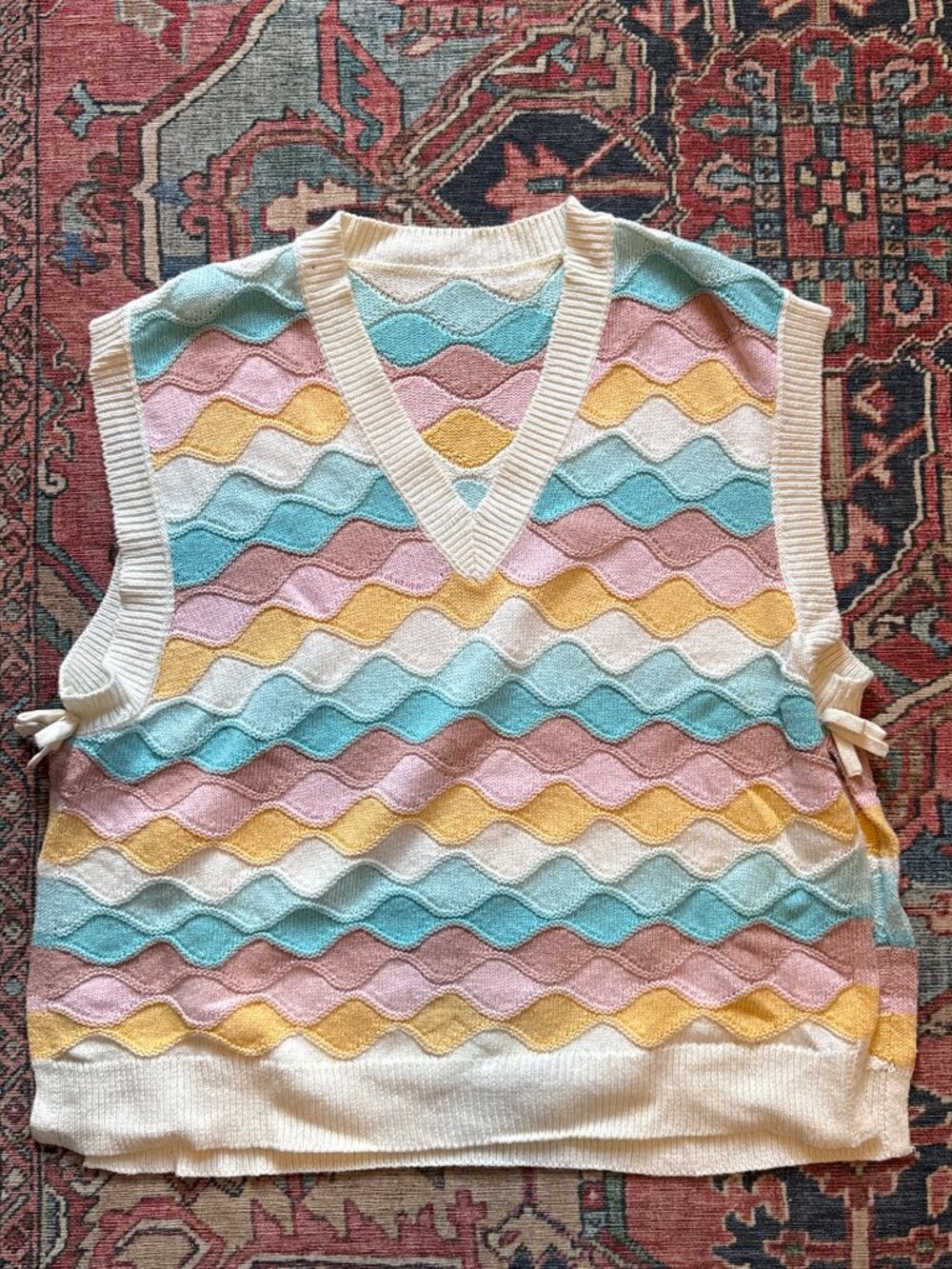 Pastel Knit Sweater Vest